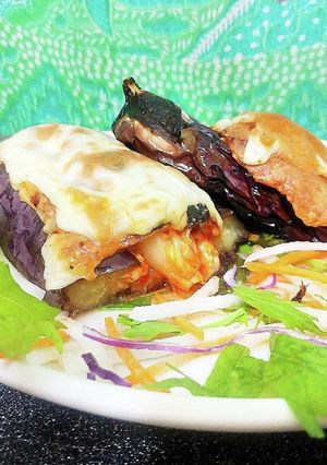 茄子のキムチチーズ焼き-レシピのメイン写真