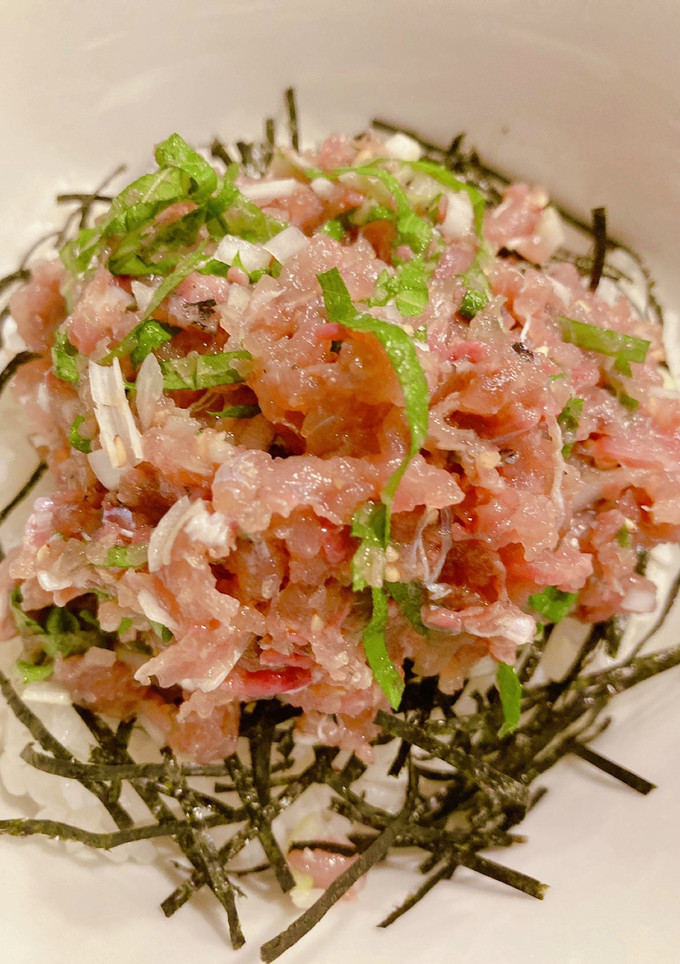 アジのなめろう風丼-レシピのメイン写真