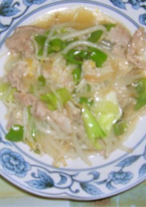 モヤシ・ピーマン・キャベツで野菜炒め。-レシピのメイン写真
