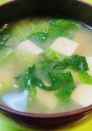 ＊レタスと豆腐のみそ汁＊-レシピのメイン写真