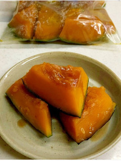 ジップロックで♡レンジ かぼちゃの煮物-レシピのメイン写真
