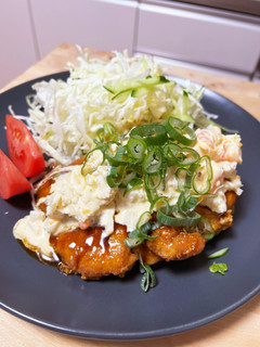 目玉焼きでタルタルソース☆甘辛チキン南蛮-レシピのメイン写真