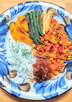豚ひき肉と夏野菜のトマトキーマカレー-レシピのメイン写真