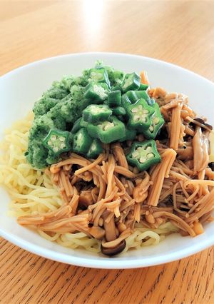 なめたけ風きのことおろしきゅうりの冷製麺-レシピのメイン写真