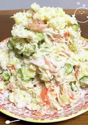 カニカマたっぷり!ポテトサラダ-レシピのメイン写真