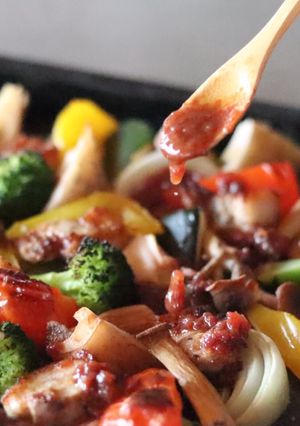 《ルビィ》で、豚バラと野菜のホットサラダ-レシピのメイン写真