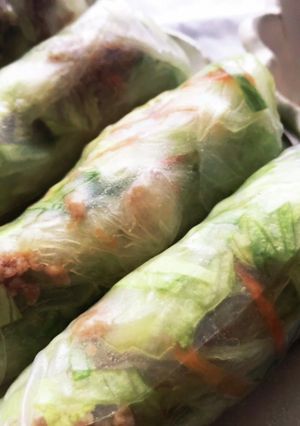 鶏そぼろで生春巻き　チリソースもあう！-レシピのメイン写真