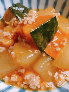 冬瓜とかぼちゃのそぼろあんかけ煮-レシピのメイン写真