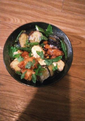鶏肉オクラ茄子お豆腐の黒酢あん♪-レシピのメイン写真