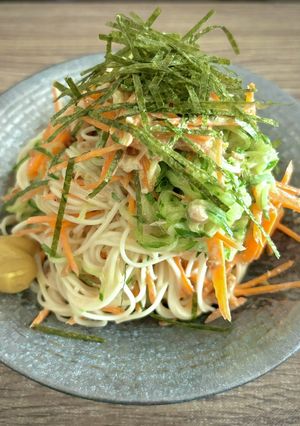 ボリュームたっぷり！サラダそうめん-レシピのメイン写真