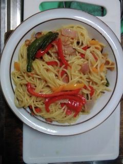 信号機ペペロンチーノ-レシピのメイン写真