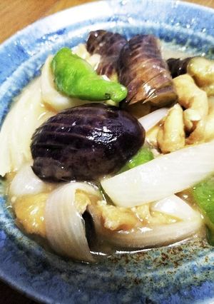厨房ばあばぁ！残り揚げ、茄子、炊く。-レシピのメイン写真