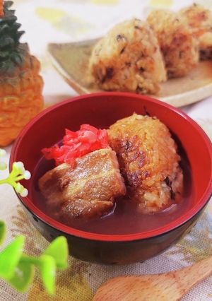 じゅーしー焼きおにぎりのだし茶漬け♪-レシピのメイン写真