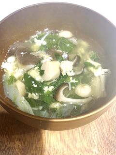 モロヘイヤ卵スープ-レシピのメイン写真