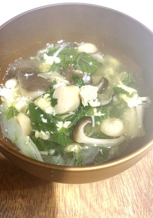モロヘイヤ卵スープ-レシピのメイン写真