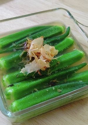 夏にピッタリ！簡単オクラの白だしわさび-レシピのメイン写真