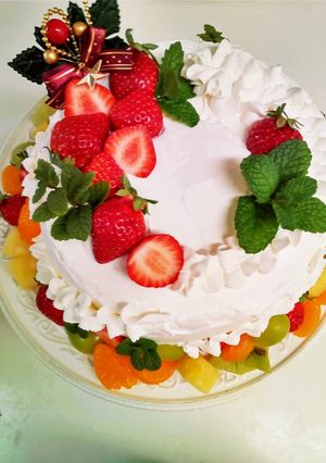 シフォンケーキで誕生日-レシピのメイン写真