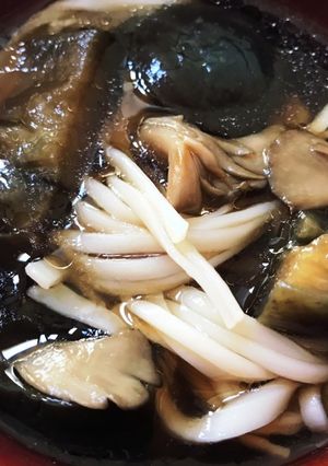 ナスと舞茸のうどん汁-レシピのメイン写真