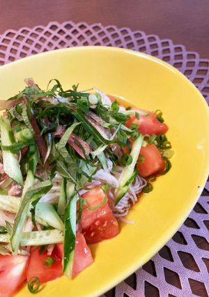 ツナとトマトのぶっかけそうめん-レシピのメイン写真