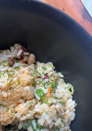 いちご煮 缶詰 炊き込みご飯 青ネギと豆-レシピのメイン写真
