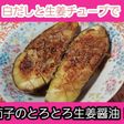 【男飯簡単】茄子のとろとろ生姜醤油