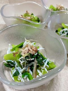 ☆小松菜と釜揚げしらすのお浸し-レシピのメイン写真