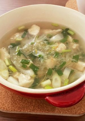 冬レシピ★サラダチキンで参鶏湯風スープ-レシピのメイン写真