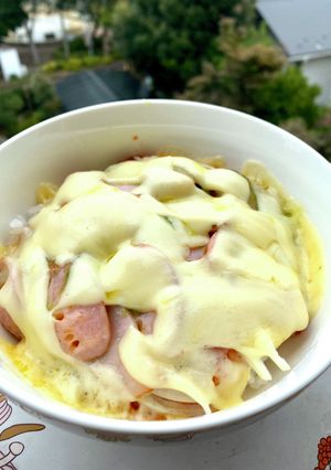ご飯で作るピザ風丼!-レシピのメイン写真