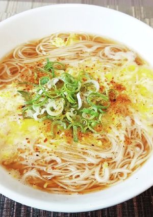 超簡単！玉子とじ(かきたま)にゅうめん！-レシピのメイン写真