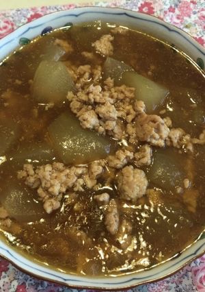 冷たくひんやりと冬瓜の鶏そぼろあんかけ-レシピのメイン写真