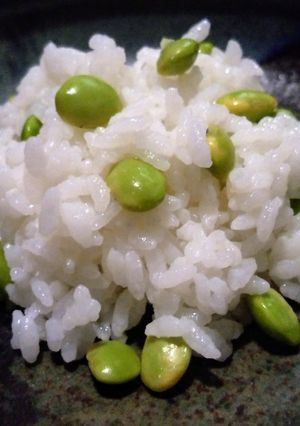 1人前でも　レンチン枝豆御飯-レシピのメイン写真