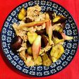 豚肉となす・みょうがの酢醤油炒め
