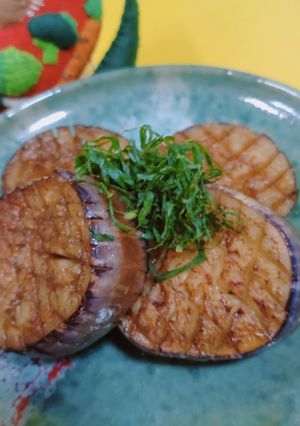 ゼブラなすのバターしょうゆ焼き-レシピのメイン写真