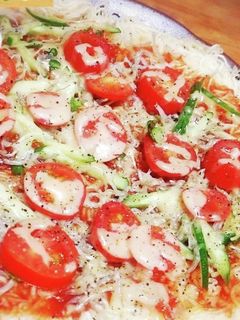 余ったそうめんDE☆ピザ!-レシピのメイン写真