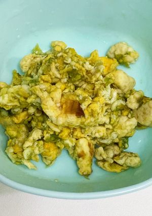 時短！油なし！卵と豆腐炒め　離乳食後期〜-レシピのメイン写真