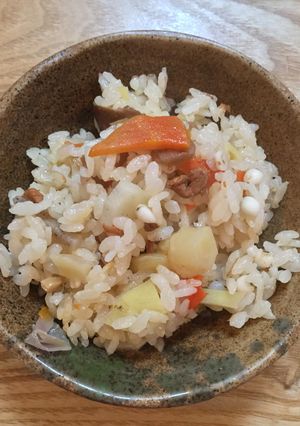 出西しょうがで、五目釜めし炊き込みご飯-レシピのメイン写真