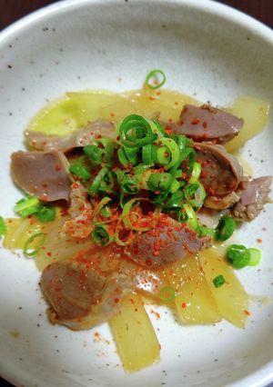 今日のおつまみ♪砂肝と玉ねぎの酢の物-レシピのメイン写真