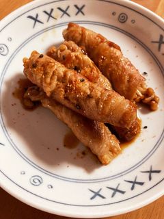【お弁当】ポン酢でサッパリえのきの肉巻き-レシピのメイン写真
