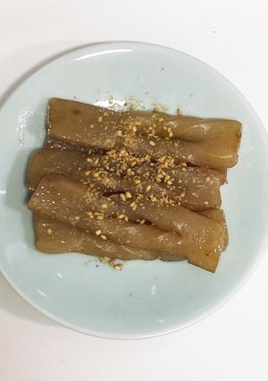 簡単お手伝い！辛くないこんにゃくの甘辛煮-レシピのメイン写真