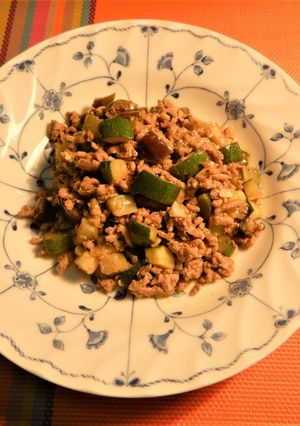 ナスとズッキーニのキーマカレー時短・簡単-レシピのメイン写真