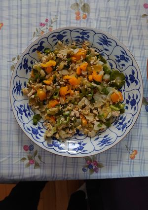 鶏むぬひき肉とあまり野菜炒め-レシピのメイン写真