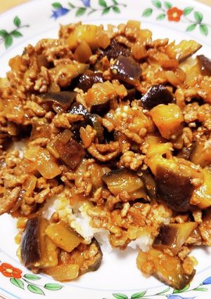 【あさイチ】なすたっぷりキーマカレー-レシピのメイン写真