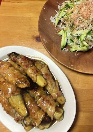 ナスの豚バラ大葉巻き-レシピのメイン写真