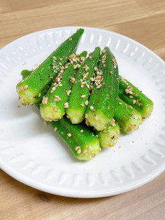 レンチン!胡麻オクラ-レシピのメイン写真