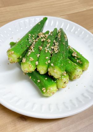 レンチン!胡麻オクラ-レシピのメイン写真