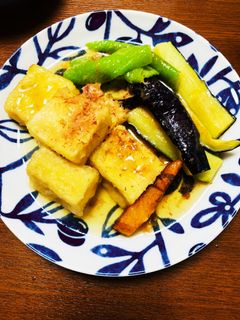 高野豆腐と夏野菜の揚げ浸し-レシピのメイン写真