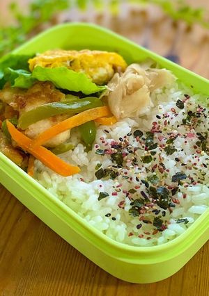 鶏むねと野菜のポン酢炒め弁当-レシピのメイン写真