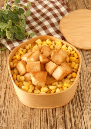 簡単10分★サラダチキンの甘辛のっけ弁当-レシピのメイン写真