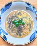 我が家の丼☆モズクとツナ缶の玉子丼