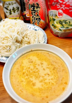 豚骨風？味変そうめんのつけつゆ！改良版-レシピのメイン写真